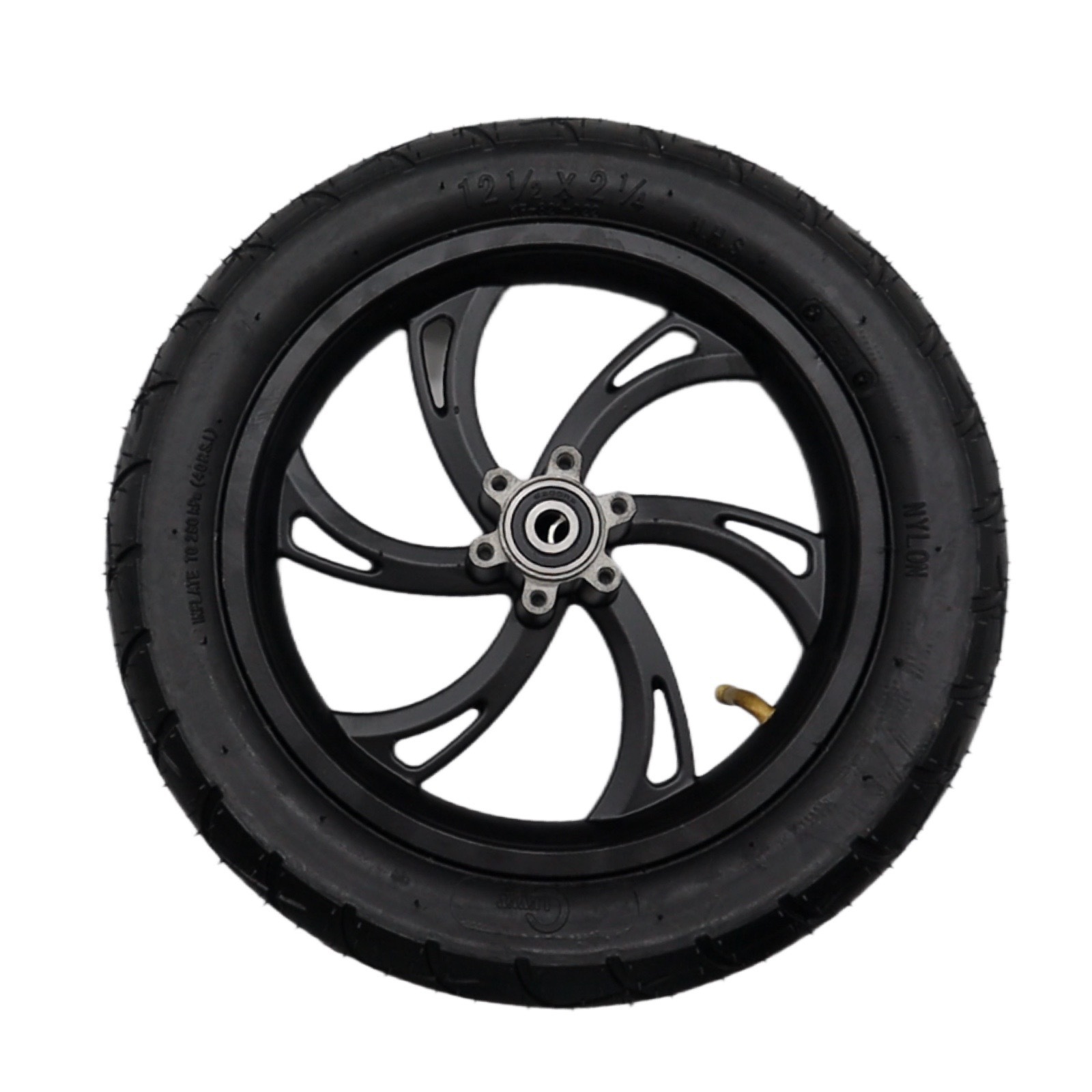 121/2X21/4 Tire Disc Brake Front Wheel with Peacock Tread Suitable for Electric Scooters and Folding Electric Bicycles