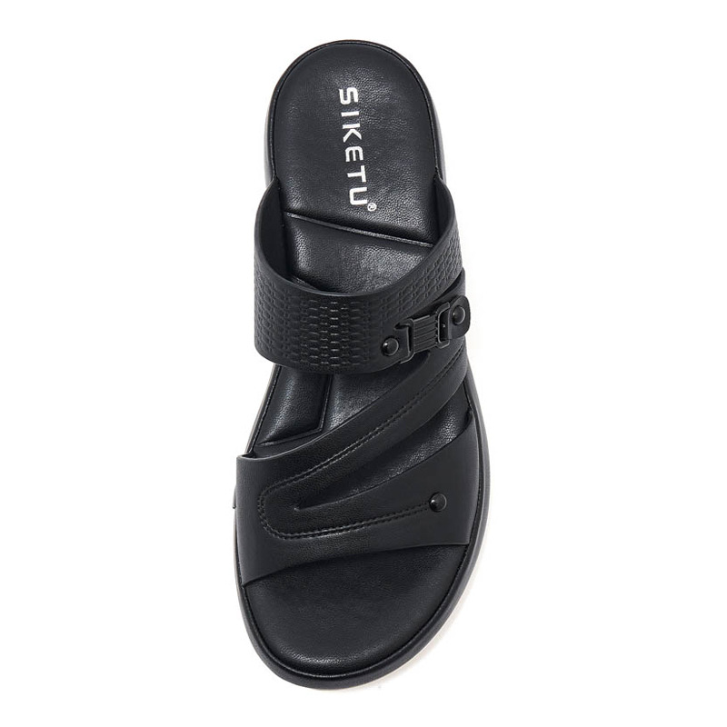 Dép sandal nữ quai chữ V đế xuồng đi biển chống trượt cỡ lớn V222-2 — Màu đen, Màu xanh lá, Màu mơ chi tiết 26