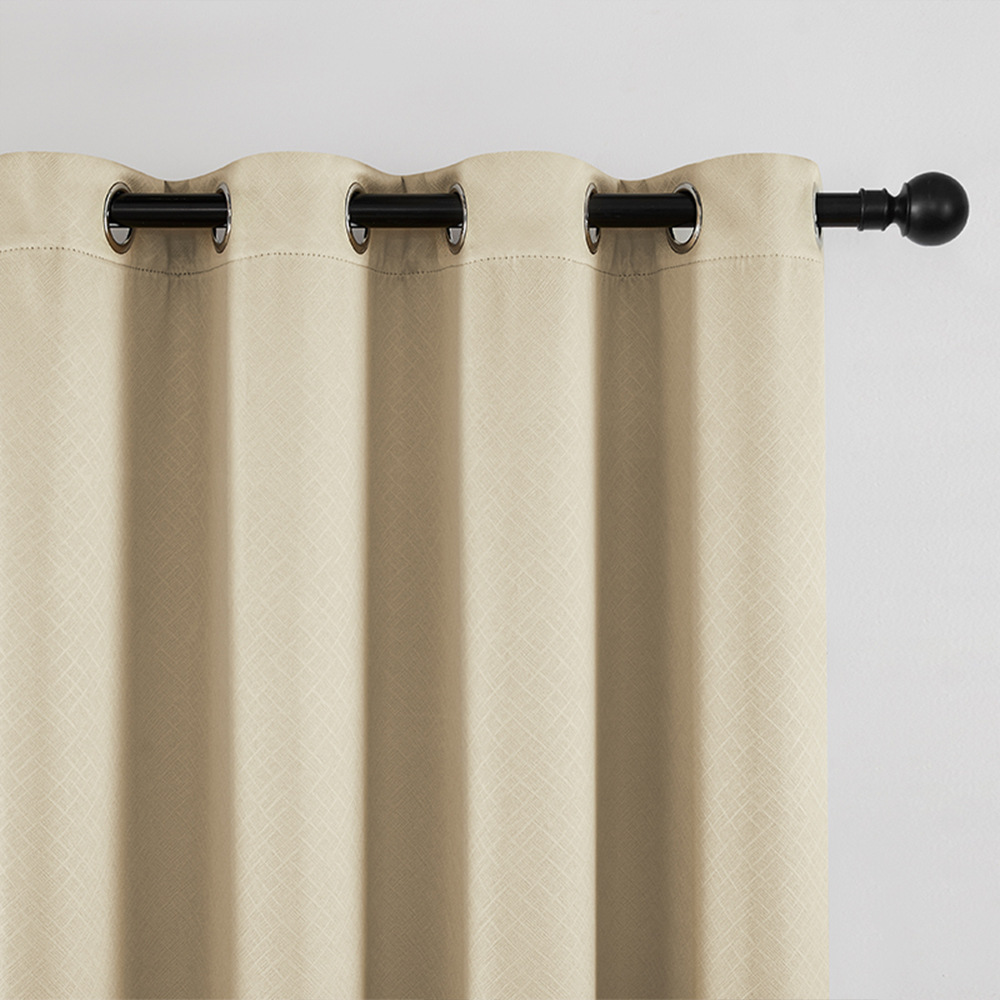 Dropshipping finished product Amazon cross-border fully blackout Prague curtains perforated bedroom living room foreign trade curtains