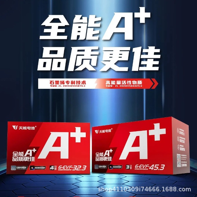 Batería Tianneng 48V60V72V/12A20A32A58A Batería de triciclo de coche eléctrico de plomo-ácido genuino nuevo