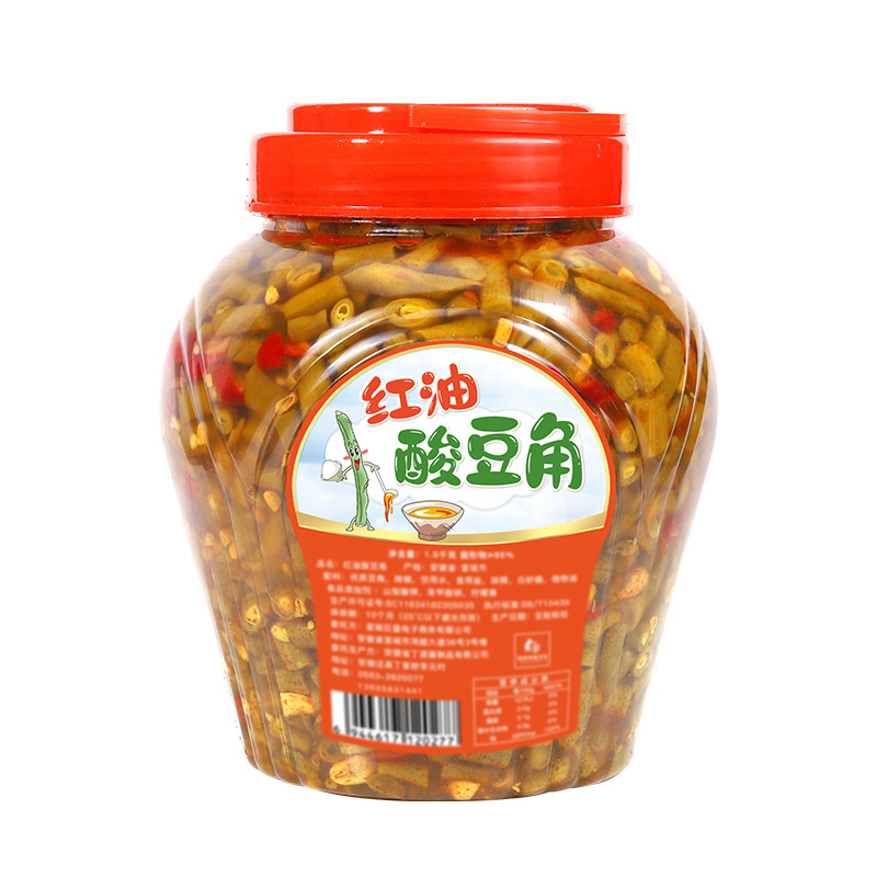 酸豆角瓶装安徽咸菜下饭菜农家自制红油泡豇豆原味酸豇豆即食泡菜|undefined