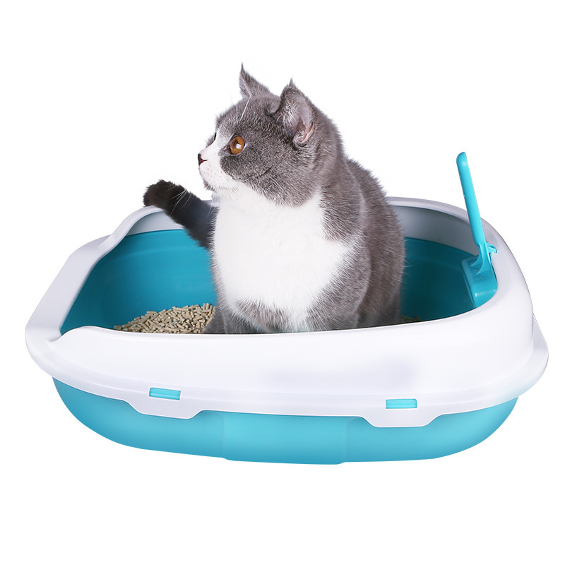 Caja de arena para gatos, inodoro para gatos grande y semicerrado, se puede quitar de la caja de arena para gatos, caja de heces para gatos, suministros para mascotas