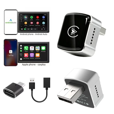wireless Android Auto adapter – Simsiz CarPlay və Android Auto - k8-silver-adapter-extension-cable-overseas-version