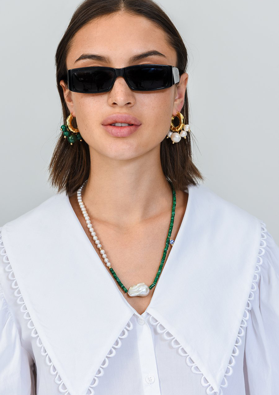 32g Weight Bracelets, Necklace Classification 2 PCS/Package Quantity Holiday, Daily Occasion Beaded, Freshwater Pearl, Titanium Steel Material Geometric Pattern Women's Gender Casual, Simple Style Style 2 PCS/Package Beaded Freshwater Pearl Titanium Steel Freshwater Pearl Jewelry Sets 3