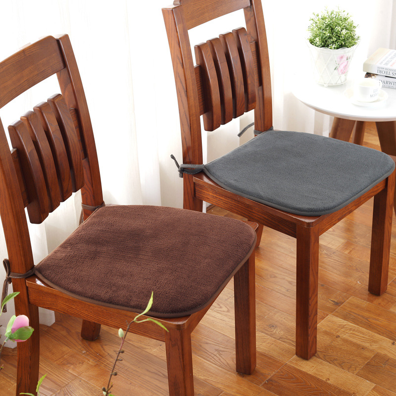 Four Seasons Thickened Anti-Slip Plush Chair Cushion Sponge Office Student Seat Cushion Dining Chair Cushion Car Seat Pad