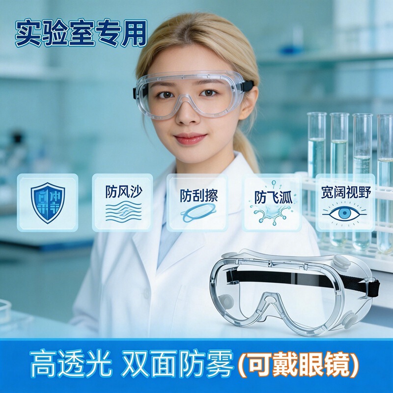 Laboratory-Specific High-Definition Anti-Fog Goggles, Anti-Splash Chemical Industry Isolation Goggles, Anti-Dust Transparent Eye Shields Laboratory-Specific High-Definition Anti-Fog Goggles, Anti-Splash Chemical Industry Isolation Goggles, Anti-Dust Transparent Eye Shields