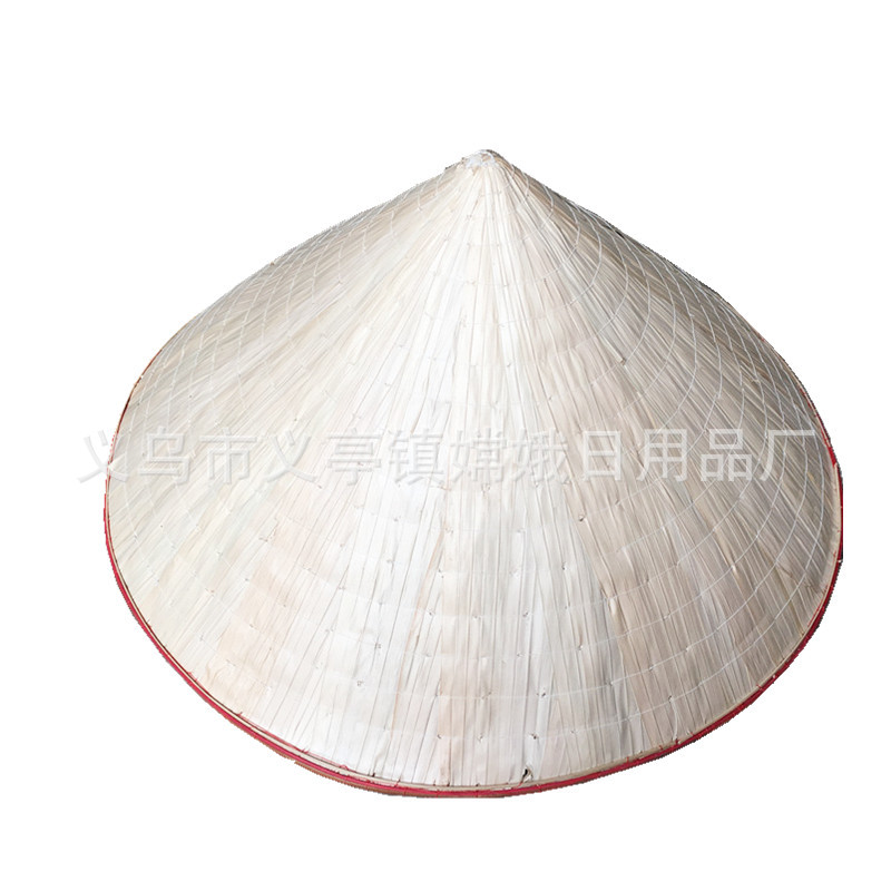 帽子批发手编 三角帽 粽叶帽 葵叶 竹斗笠小林冲帽盆帽 尖尖帽 草