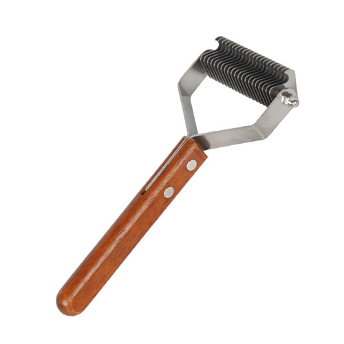 Pet comb for long-haired cats and dogs, golden retriever brush, hair removal tool for cats, detangling comb, beech wood