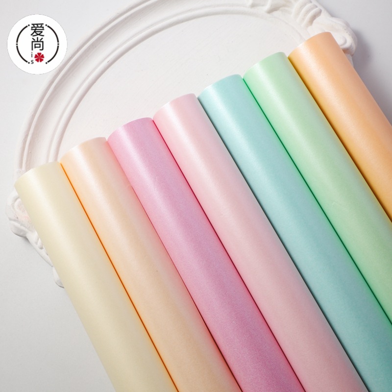 38克加厚珠光雪梨纸花束内衬纸蛋糕礼品装饰褶皱纸防水鲜花包装纸