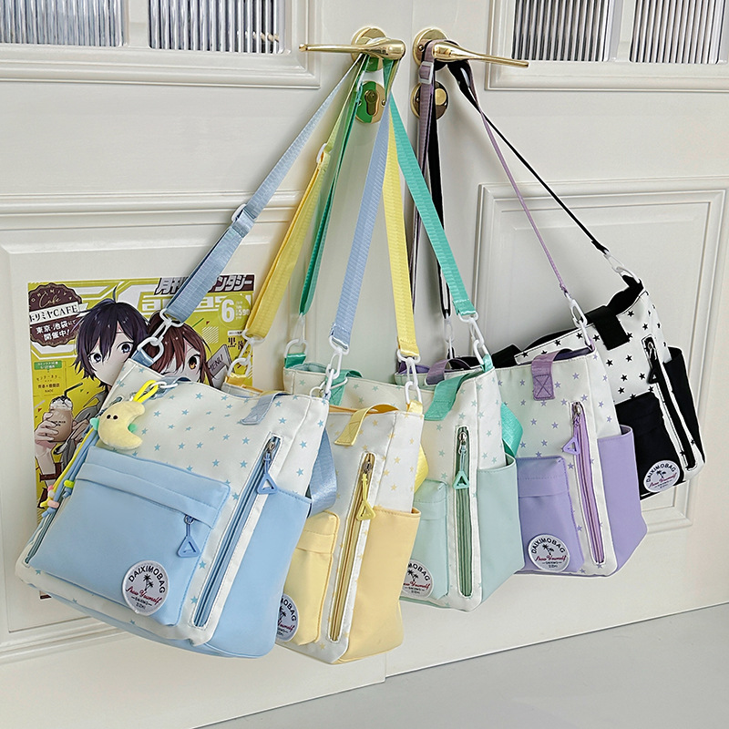 Japonés universal de gran capacidad bolso de hombro portátil suave niña estudiante de clase mochila bolsa de viaje