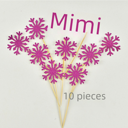 Birthday cake snowflake insert cake flag cake card insert baking decoration cake stand decoration