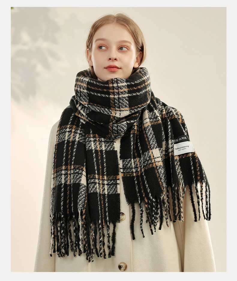 Sciarpe autunnali invernali, sciarpa imitazione cashmere versatile e alla moda di fascia alta, versione coreana calda e resistente al freddo_voghion.com