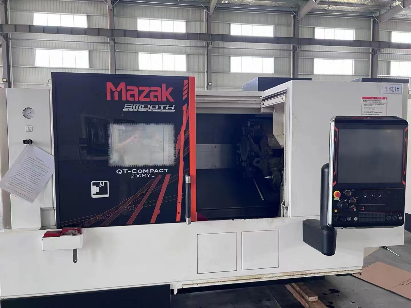 处理二手马扎克QT-COMPACT 200MYL车铣复合主电机功率15刀库:12把