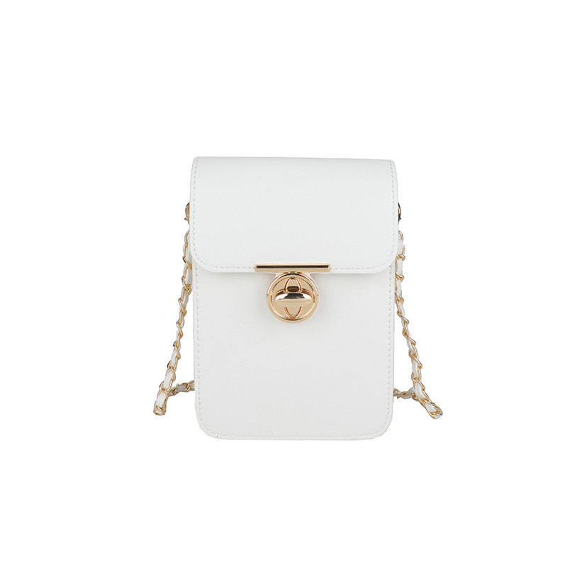 Coreana alta sensación vertical bolso de teléfono móvil nicho de diseño retrógrado bolso cuadrado de color sólido bolso de viaje de moda