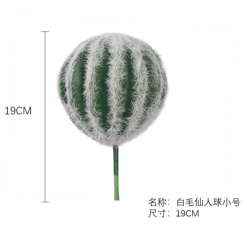 Planta artificial nórdica Cactus Pilar pequeña bola de cactus decoración de la ventana planta verde decoración del paisaje traje decoración del paisaje