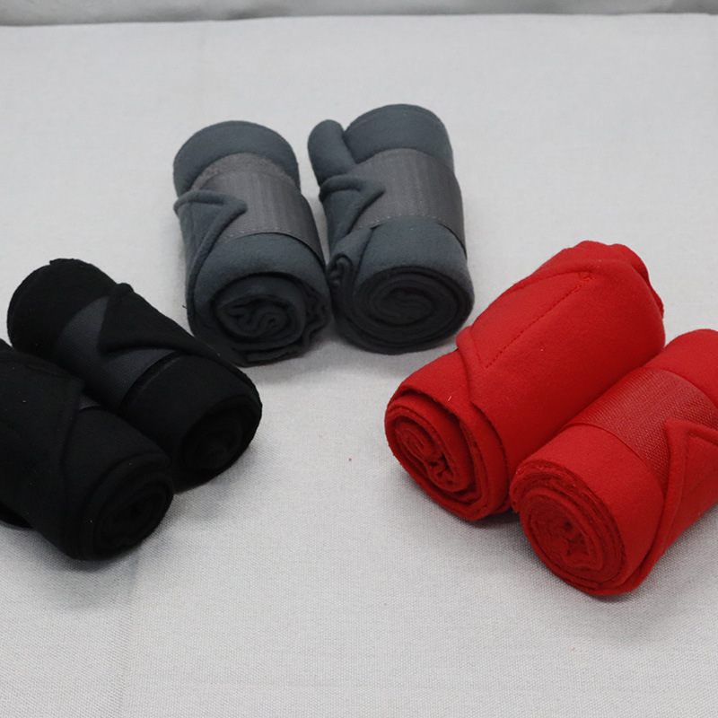 Horse Leg Bandage Polo Wrap Soft Thickened Fleece Three-Color Optional Obstacle Horse Racing Leg Protector Horse Leg Bandage