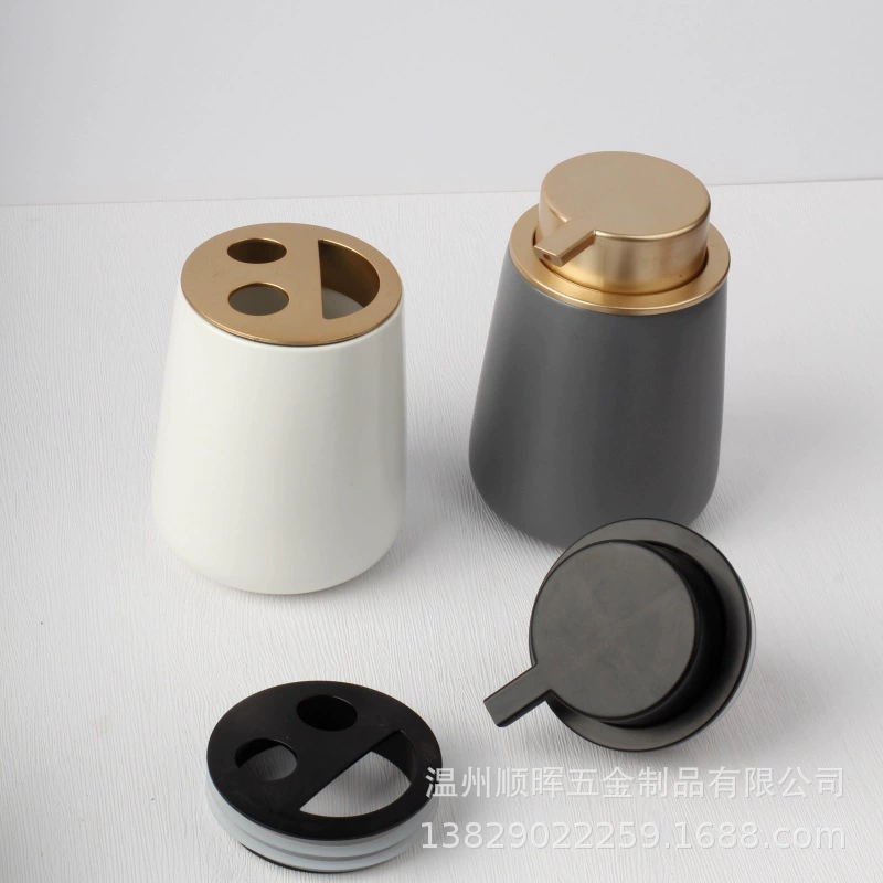 Легкий роскошный держатель зубной щетки Чашка для чистки Керамическая чашка для мытья стекла Чашка для полоскания рта Костюм Стойка для чистки Смайлик Чашка для рта Ведро