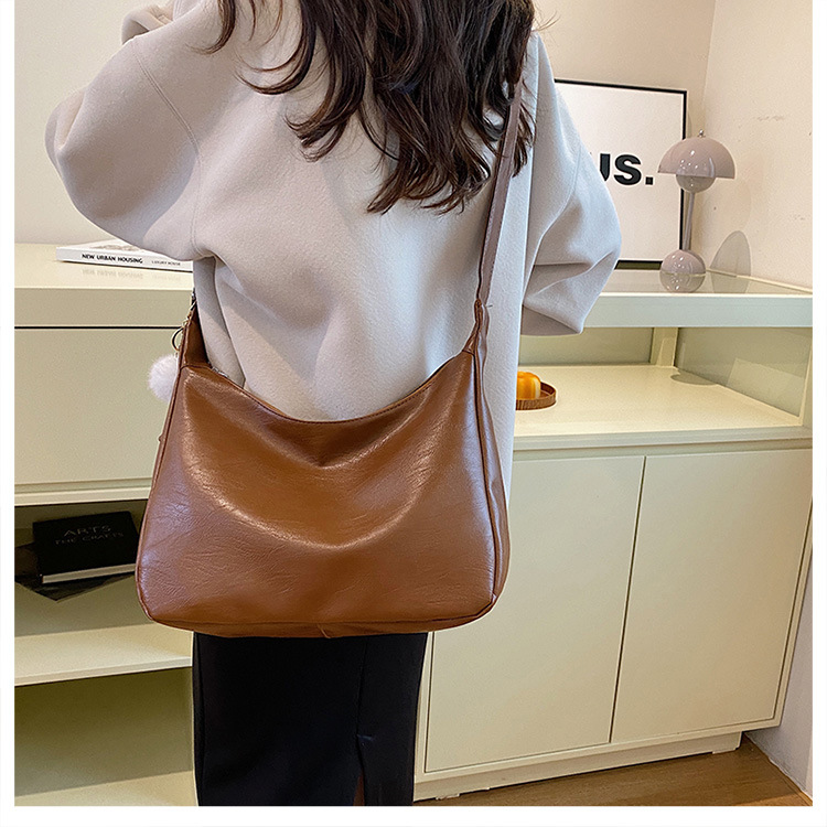 Simple and large-capacity bag for women, 2024 new style, fashionable and versatile casual single-shoulder bag, student commuting crossbody tote bag undefined