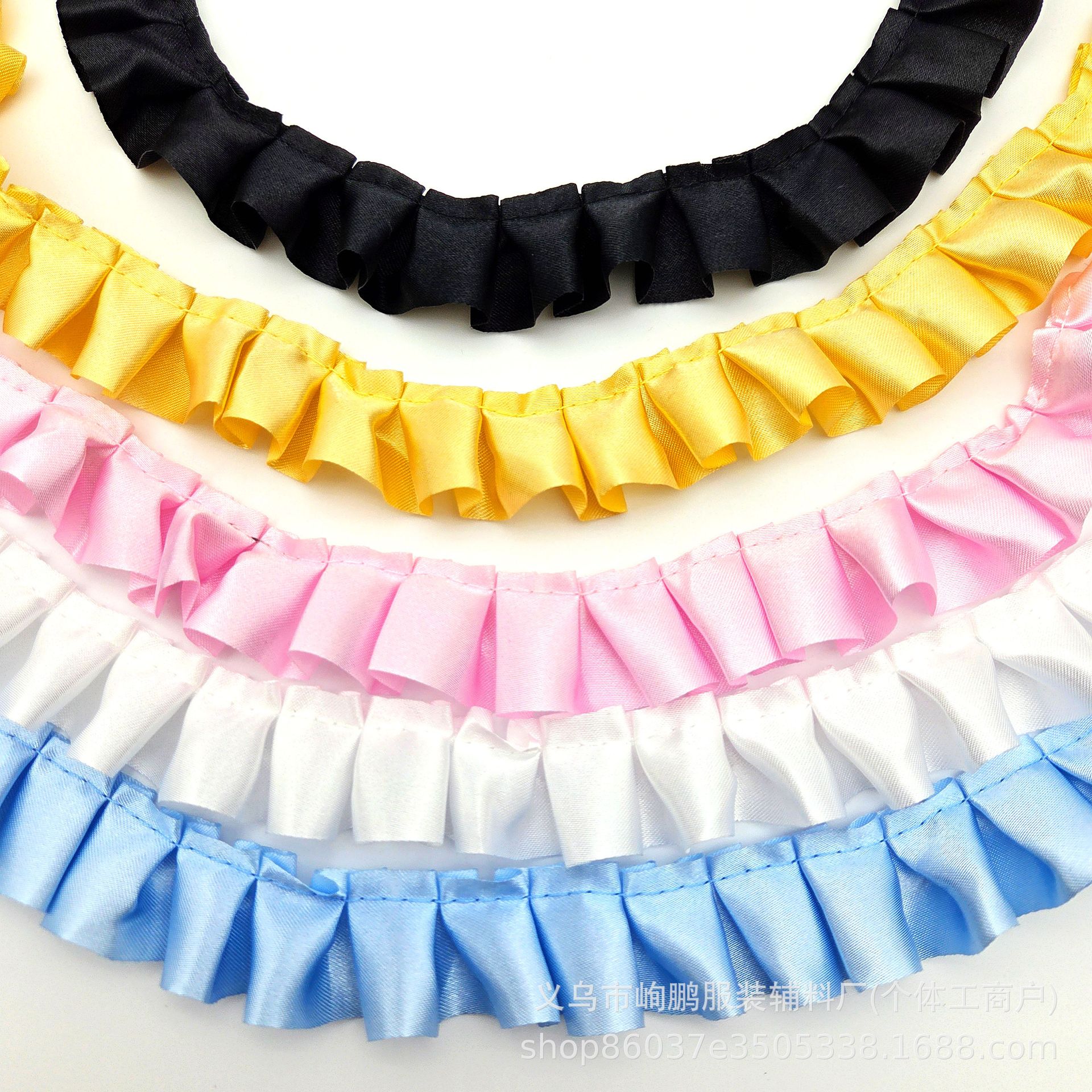 2.5cm色丁布打折花边玩具工艺品服装装饰辅料镶边宽边色丁布花边