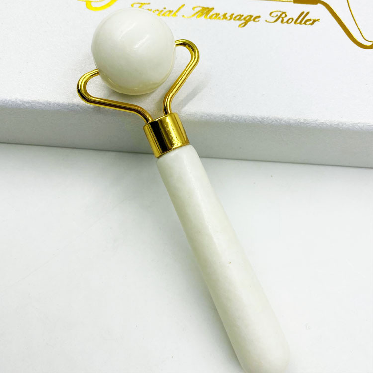 Natural jade beauty device dual-head jade roller face massage complete set beauty device export jade wholesale