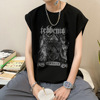 T-shirt sleevless suitable for men and women hip-hop style, sports vest, European style