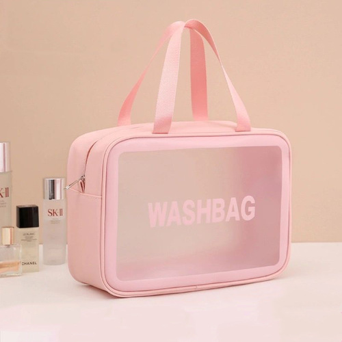 Waterproof transparent cosmetic bag Korean version large capacity travel cosmetics portable storage bag three-piece toiletry bag wholesale