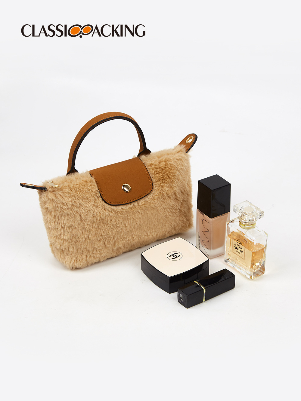 Bolso de cordero de otoño e invierno mini bolso de piel portátil nuevo bolso de bola de masa de mensajero de un solo hombro para mujer