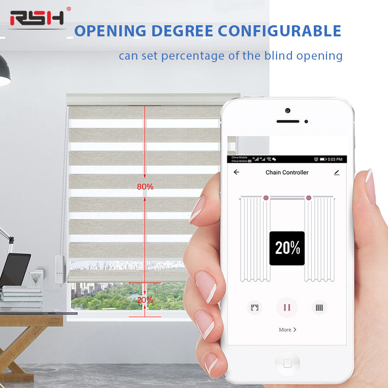 Persianas automáticas inalámbricas wifi para hogar inteligente, motor ciego con control remoto, sombrilla, graffiti, cortina eléctrica