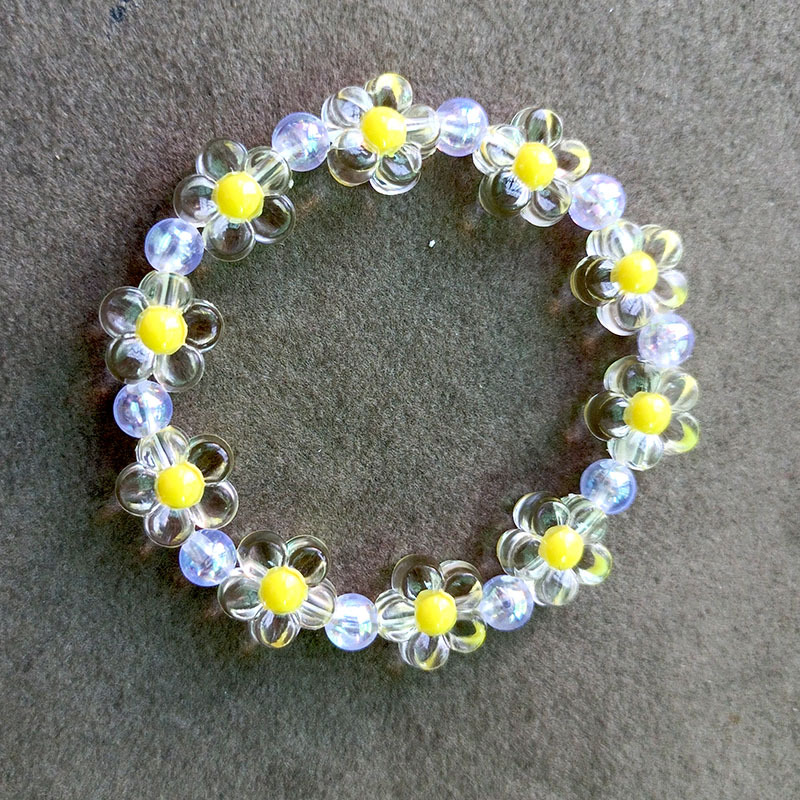 1 Piece Sweet Flower Beaded Resin Women's Bracelets display picture 4