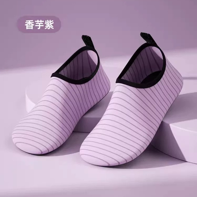细条纹-香芋紫（橡胶厚底） / S/34-35码