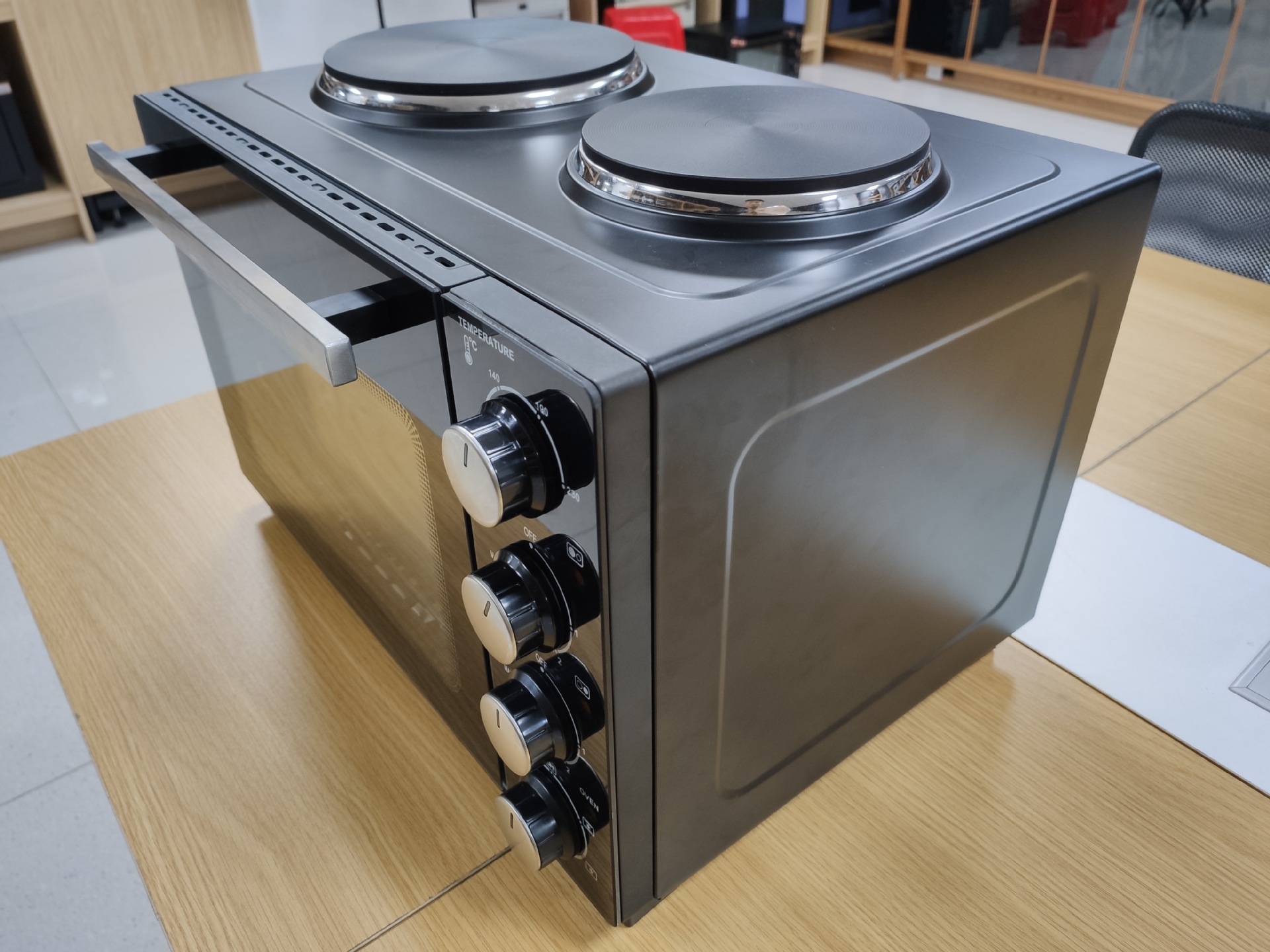 Horno doméstico de 35 litros horno eléctrico multifuncional de gran capacidad horno horno de pastel horno de horneado comercio exterior al por mayor certificación CE europea
