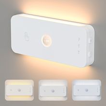 感应小夜灯圆形侧发光usb充电人体感应灯led夜灯智能充电式壁挂式