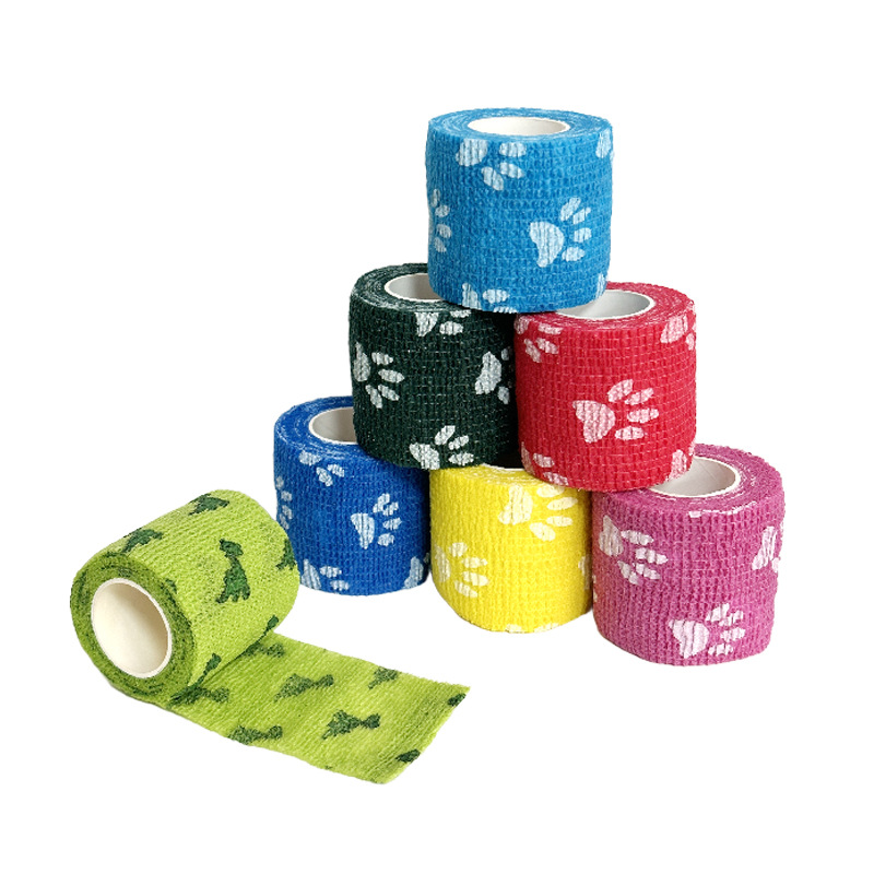 Autoadhesivo desechable perro pie cubierta vendaje anti-drop pet pie correa logotipo personalizado antideslizante impermeable