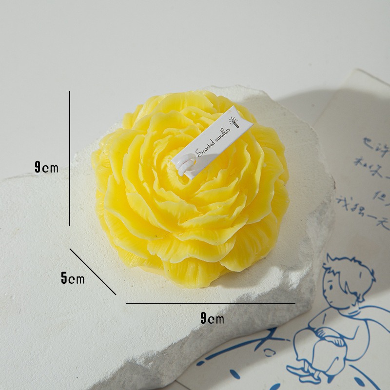 Velas con forma de peonía al por mayor transfronterizas, productos terminados, recuerdos, regalos, adornos, velas de flores para el Día de la Madre y cumpleaños