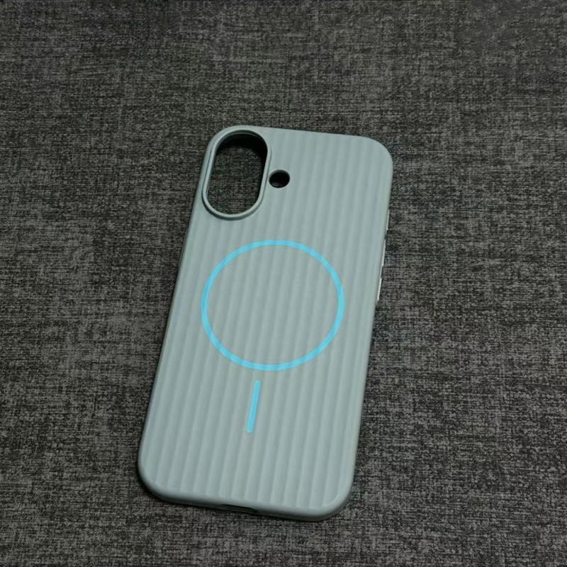 适用iPhone17PROMAX准分子瓦楞肤感细圈磁吸手机壳苹果16高级感15|undefined
