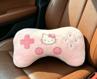 Car Headrest Kt Game Console Headrest - pink-kt-handle-one-pillow