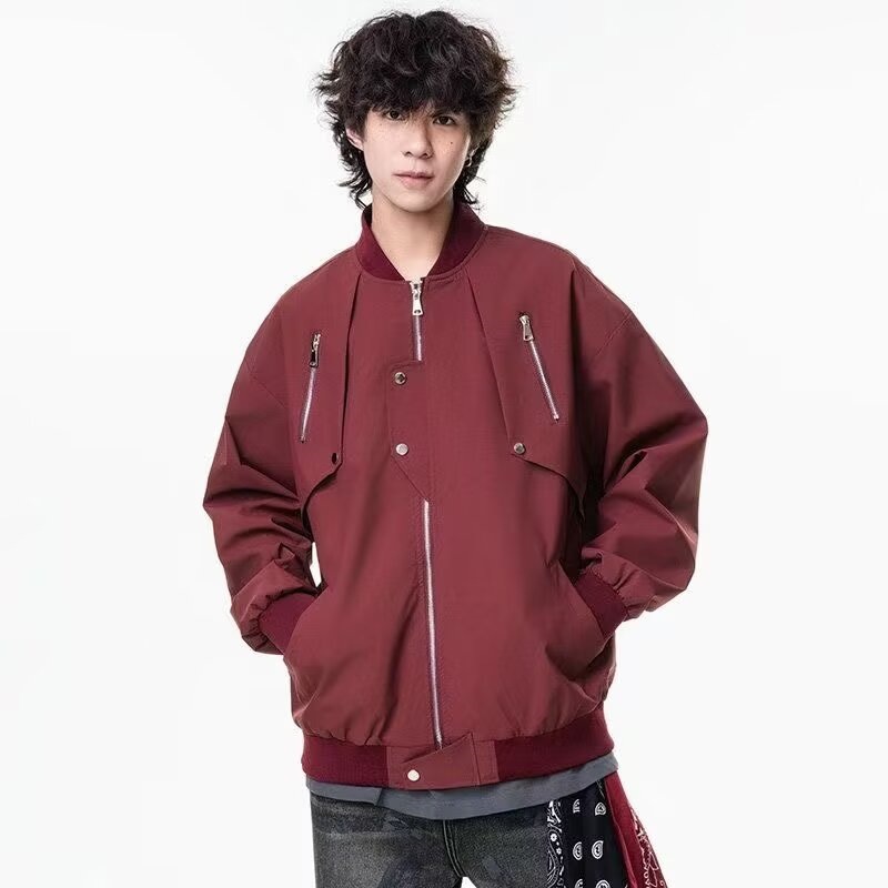 DY8222026新款美式机能拉链工装夹克男春秋季新款百搭潮牌外套ins
