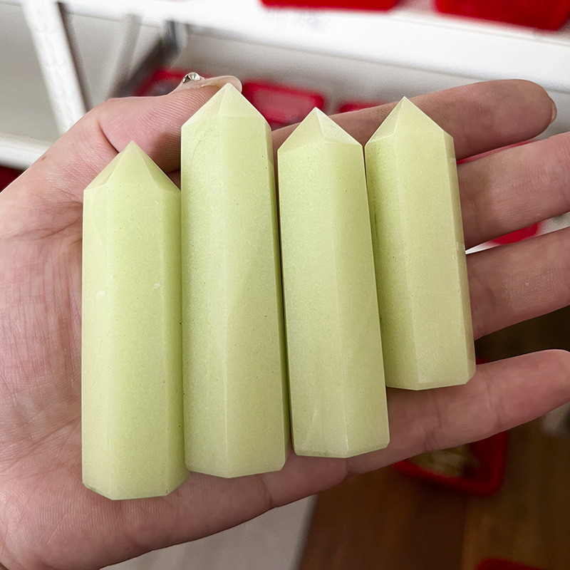 天然紫水晶黒曜石単双尖水晶柱六角柱原石磨き置物ホームリビングオフィス