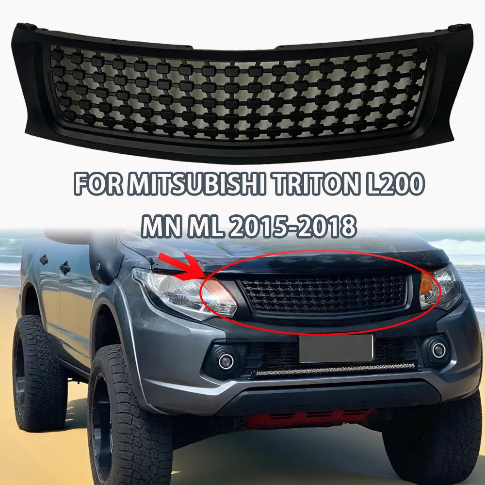Suitable for Mitsubishi Triton L200 2015-2018 Modified Front Grille Led Light Off-Road Pickup Truck