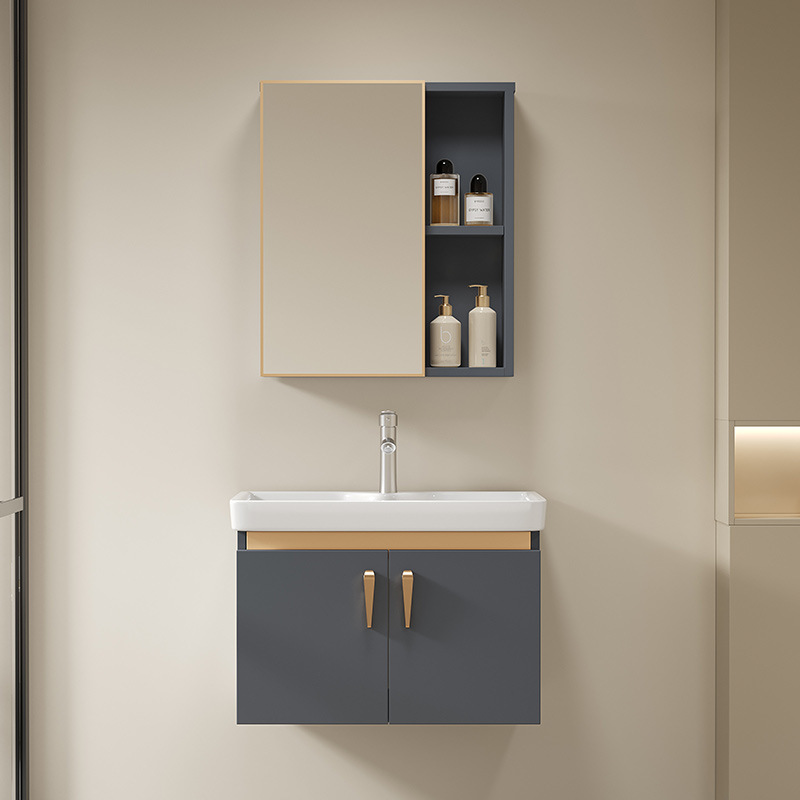 Baño de tamaño pequeño gabinete de baño combinación lavabo cerámica integral lavabo lavabo de baño pequeño tipo hogar lavabo