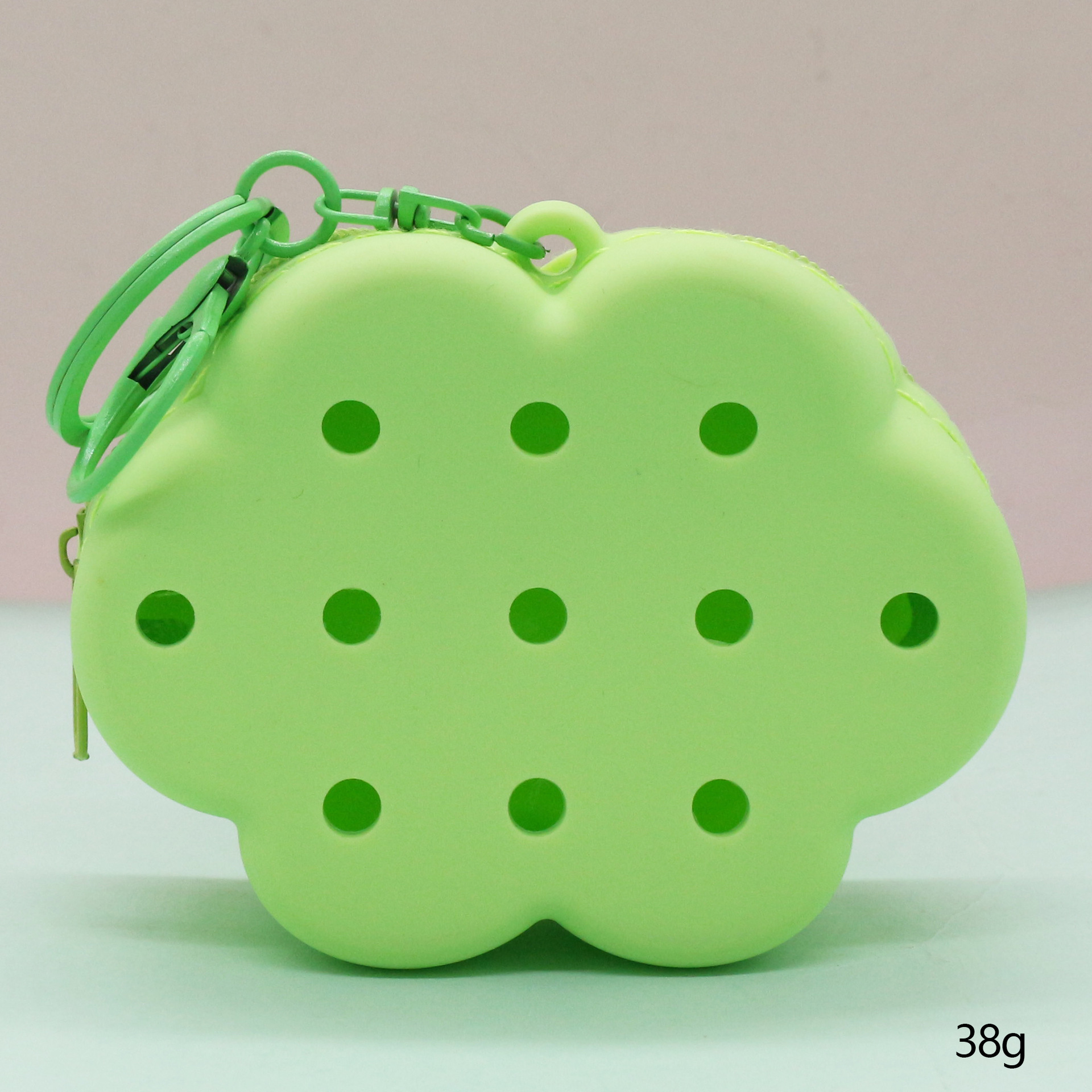 Inventario de dibujos animados de silicona agujero bolsa mini bolso diy bolsa de almacenamiento bolso auriculares llavero colgante regalo