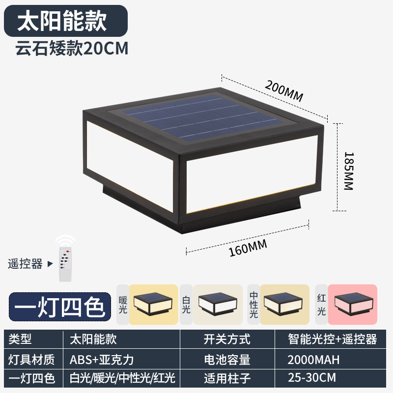 ABS-간단한 C 모델 태양광 모델 20*20 4색 조명