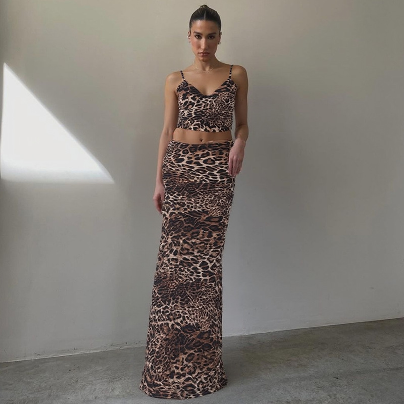 Set met camisole met v-hals en bodycon rok voor dames_voghion.com