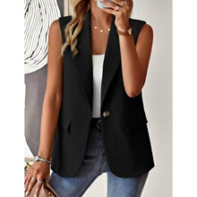 O 74860 Sleeves Vest with Collar Ůʿ���� �羳ŷ��