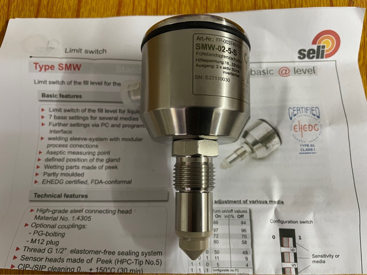 Seli 液位传感器SMW-02-5-S液位开关