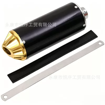 Off-Road Motorcycle Modification Parts Motorcycle exhaust pipe - plum-blossom-head-exhaust-pipe-gold
