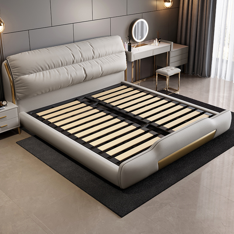 Кровать кожаная 1500x2000 подъемная