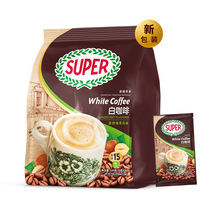馬來西亞進口super/超級牌炭燒香烤榛果味速溶白咖啡三合一