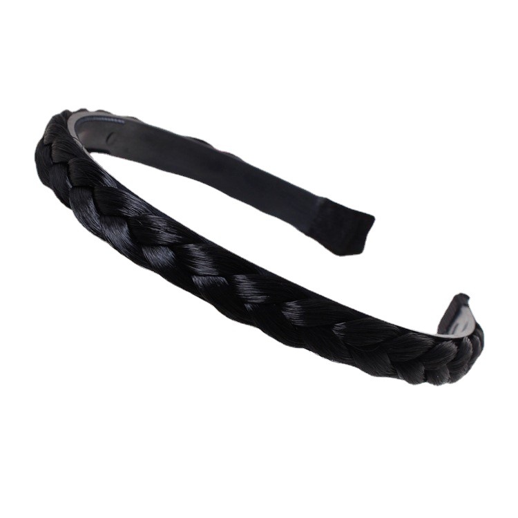 Diadema trenzada para mujer, nuevo estilo 2026, pinza para el cabello con trenza de espina de pescado, accesorio para el cabello para cubrir las canas, diadema image 7