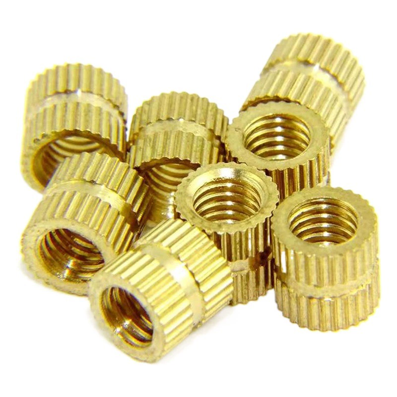 Медная гайка медная вставка полностью Медная гайка с накаткой медная литая часть через отверстие медная Встроенная часть Медная гайка двойной проход